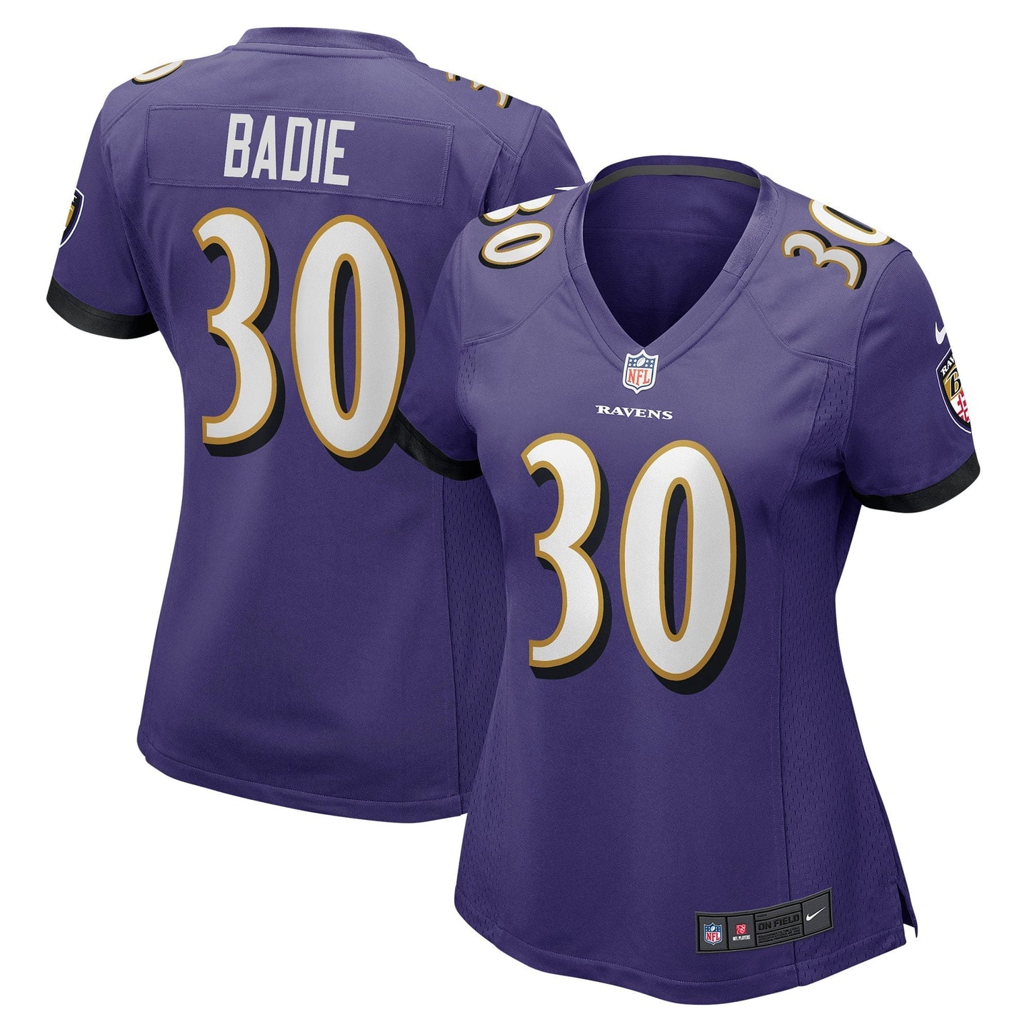 Women's Nike Tyler Badie Purple Baltimore Ravens Player Game Jersey
