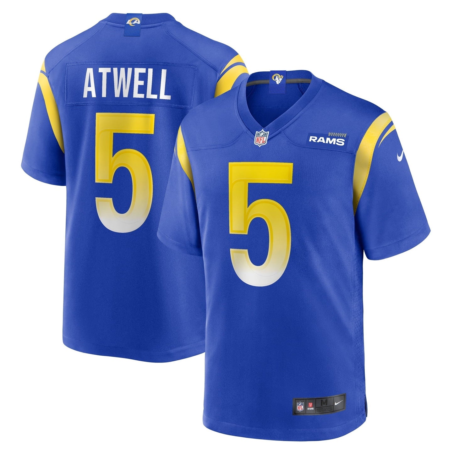 Men's Nike Tutu Atwell Royal Los Angeles Rams Home Game Jersey