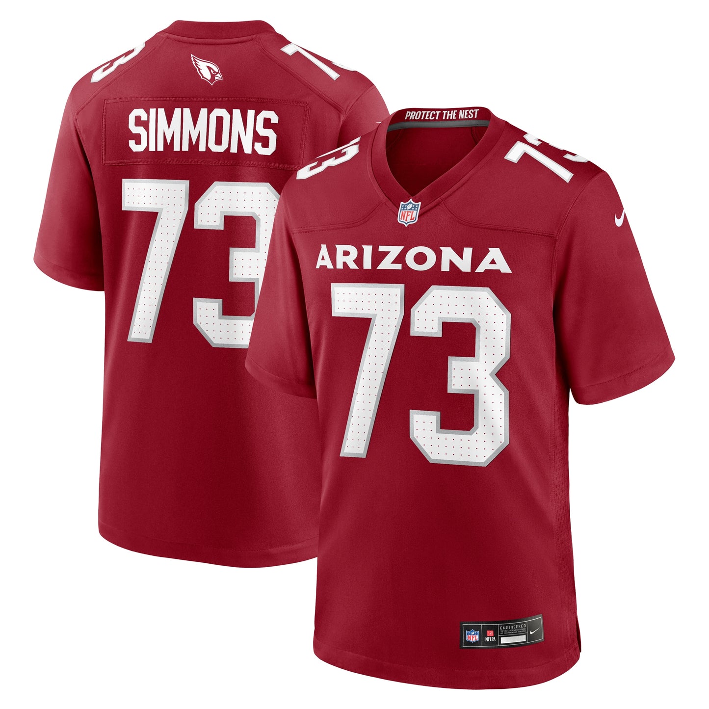Lachavious Simmons Arizona Cardinals Nike Team Game Jersey -  Cardinal