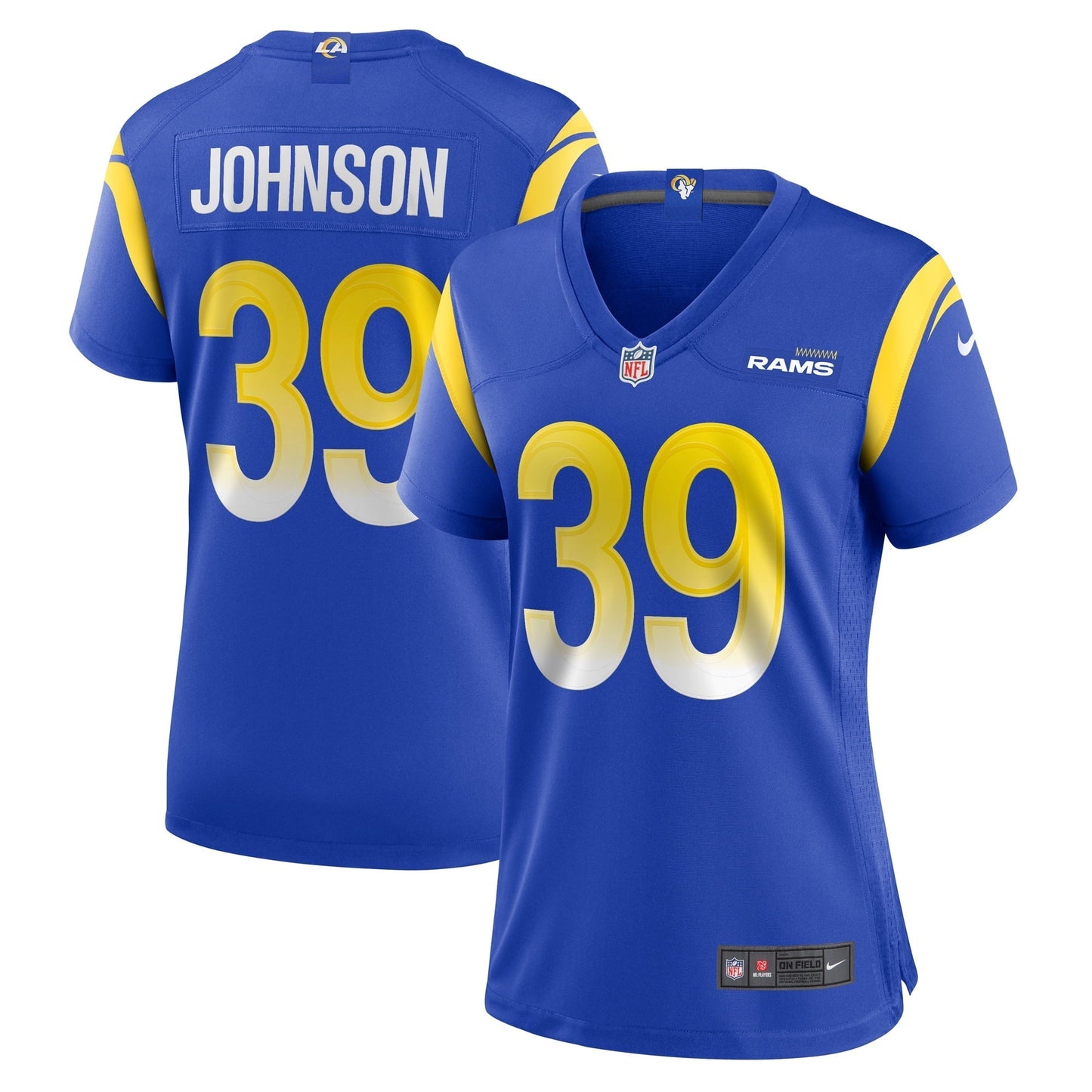 Women's Nike Quindell Johnson Royal Los Angeles Rams Home Game Jersey