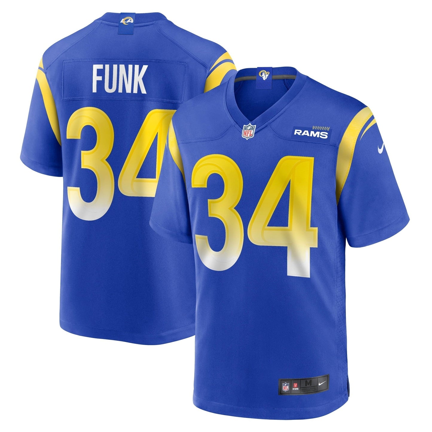 Men's Nike Jake Funk Royal Los Angeles Rams Game Player Jersey