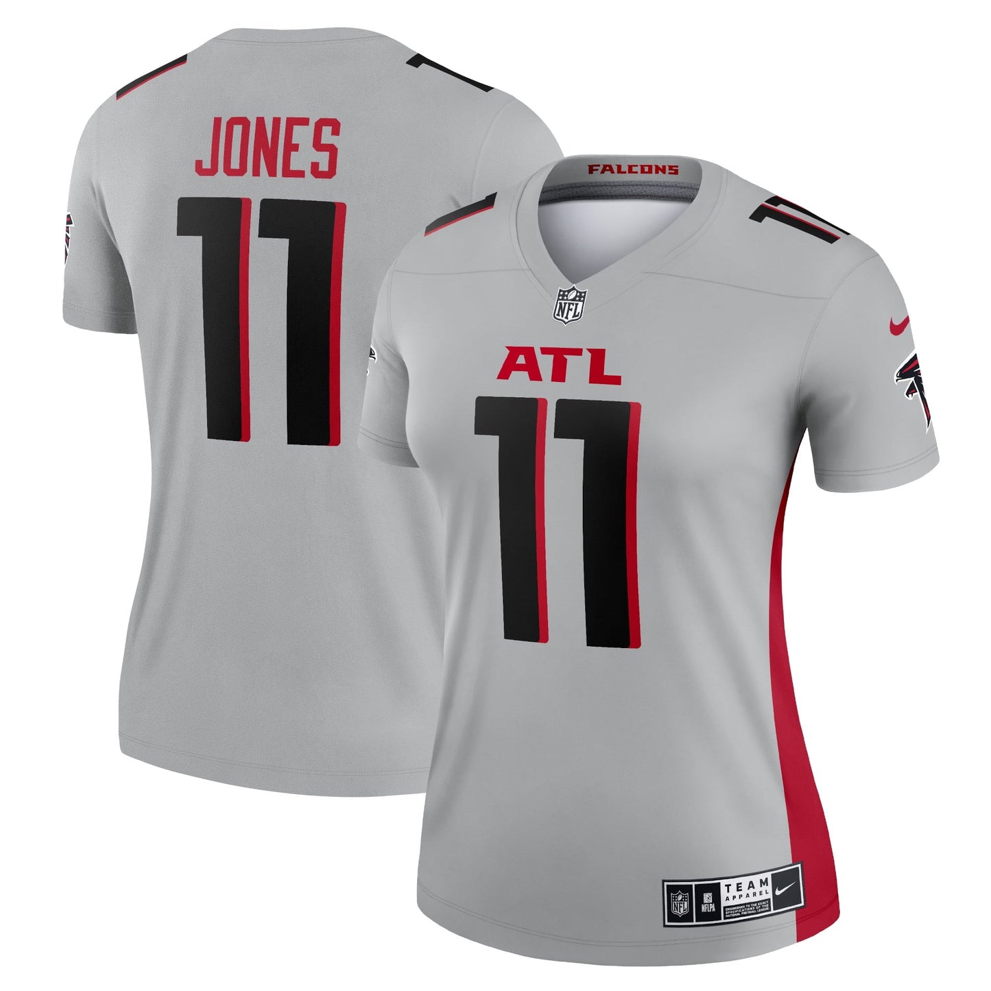 Women's Nike Julio Jones Silver Atlanta Falcons Inverted Legend Jersey