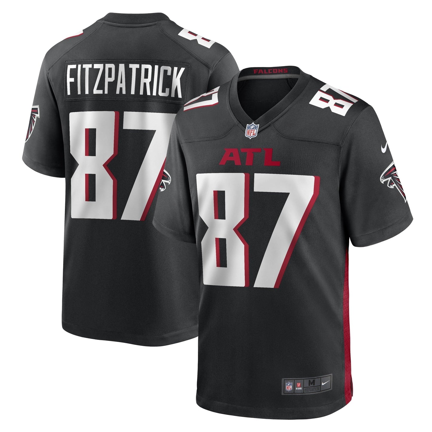 Men's Nike Black John FitzPatrick Atlanta Falcons Game Player Jersey