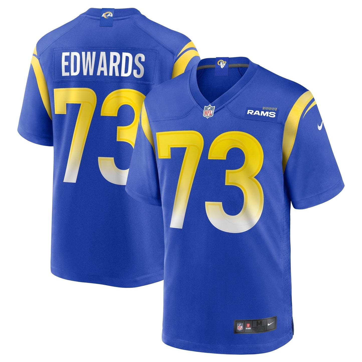 Men's Nike David Edwards Royal Los Angeles Rams Game Jersey